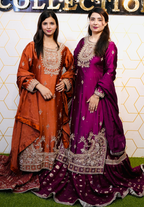 Amna Collection BE009 – Embroidered Bridal Formal with Crystal & Kora Dab Work