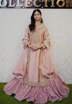 Amna Collection Ab001 – Embroidered Party Wear Formal with Crystal & Raisham Work