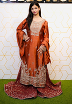 Amna Collection BE009 – Embroidered Bridal Formal with Crystal & Kora Dab Work