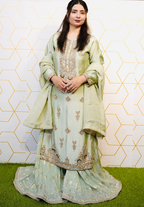 Amna Collection DR010 – Silk Bridal Formal with Pure Silk Dupatta & Crystal Work