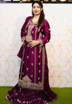 Amna Collection AF008 – Embroidered Bridal Formal with Crystal & Kora Dab Work