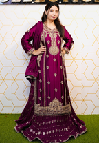 Amna Collection AF008 – Embroidered Bridal Formal with Crystal & Kora Dab Work