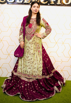 Amna Collection DA007 – Embroidered Bridal Formal with Crystal & Kora Dab Work