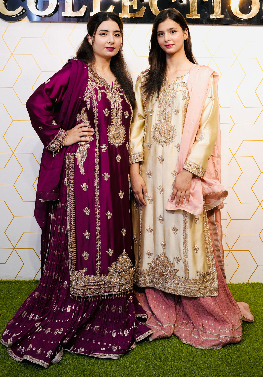 Amna Collection Er010 – Embroidered Bridal Formal with Crystal & Kora Dab Work