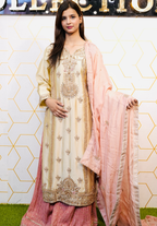 Amna Collection AF008 – Embroidered Bridal Formal with Crystal & Kora Dab Work