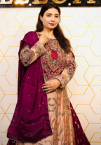 Amna Collection DA007 – Embroidered Bridal Formal with Crystal & Kora Dab Work