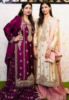 Amna Collection AF008 – Embroidered Bridal Formal with Crystal & Kora Dab Work