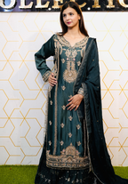 Amna Collection AF008 – Embroidered Bridal Formal with Crystal & Kora Dab Work
