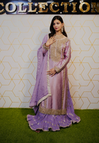 Amna Collection Ab001 – Embroidered Party Wear Formal with Crystal & Raisham Work
