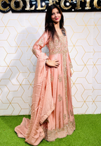 Amna Collection Re0041 – Silk & Organza Bridal Formal with Crystal & Raisham Work