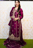 Amna Collection Er010 – Embroidered Bridal Formal with Crystal & Kora Dab Work
