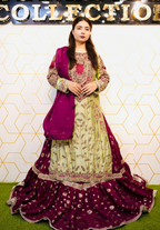 Amna Collection DA007 – Embroidered Bridal Formal with Crystal & Kora Dab Work
