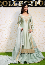 Amna Collection Mn002 – Sheesha Silk Bridal Formal with Crystal & Raisham Work