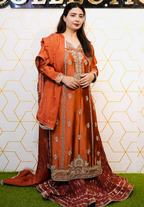 Amna Collection AF008 – Embroidered Bridal Formal with Crystal & Kora Dab Work