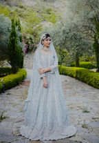 Amna Collection BN060 – Silk Bridal Walima with Crystal & Raisham Work