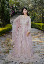 Amna Collection VEO54 – Net Bridal Walima with Crystal & Raisham Work