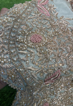 Amna Collection CC056 – Silk Bridal Walima with Crystal & Raisham Work