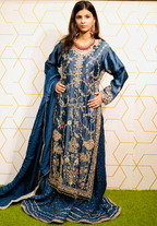 Amna Collection Ma004 – Silk & Organza Bridal Formal with Shararah & Crystal Work