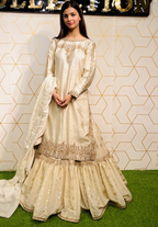 Amna Collection Mn002 – Sheesha Silk Bridal Formal with Crystal & Raisham Work