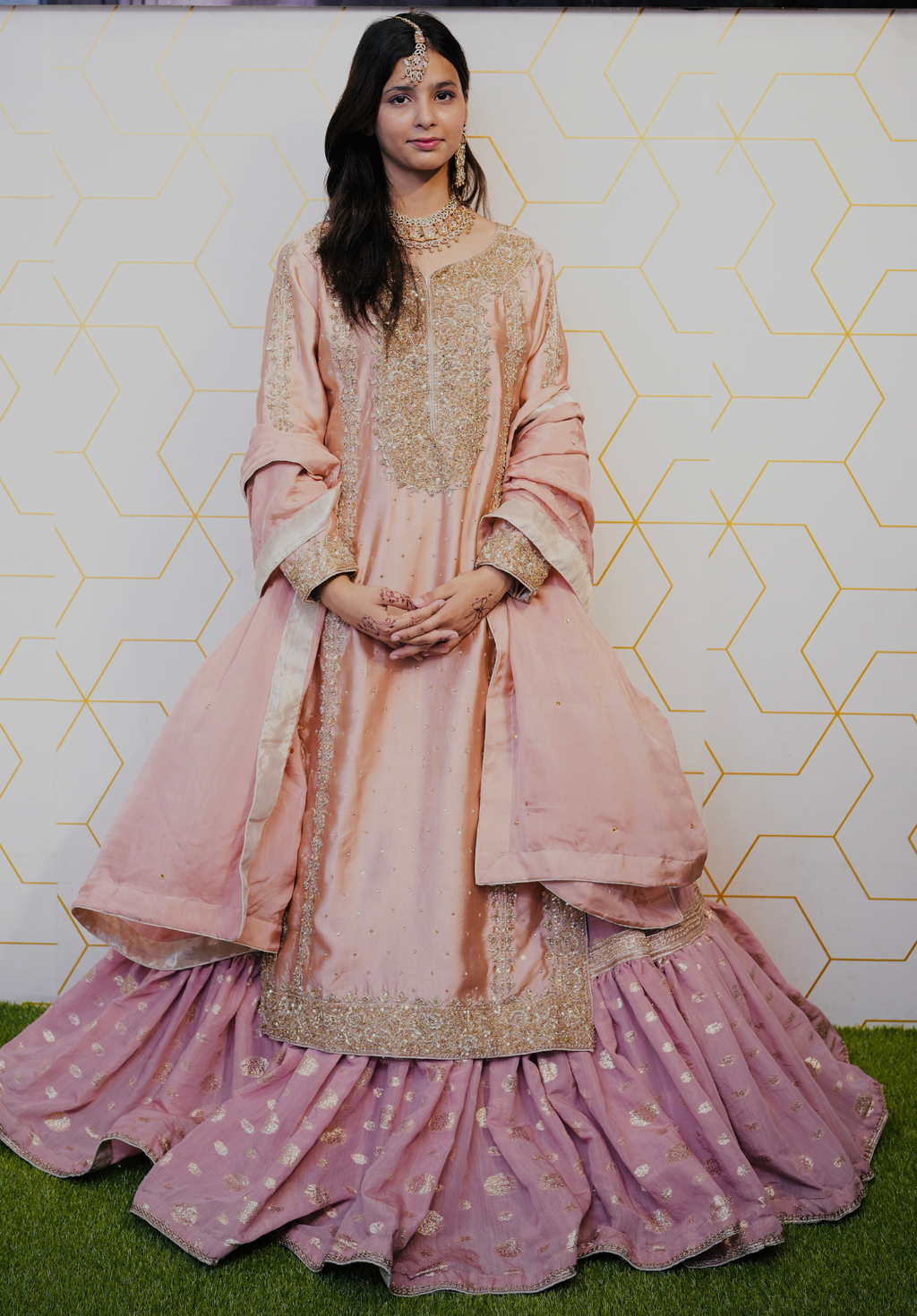 Amna Collection Ab001 – Embroidered Party Wear Formal with Crystal & Raisham Work