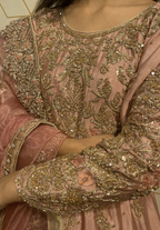 Amna Collection KK068 – Silk Bridal Walima with Crystal & Raisham Work