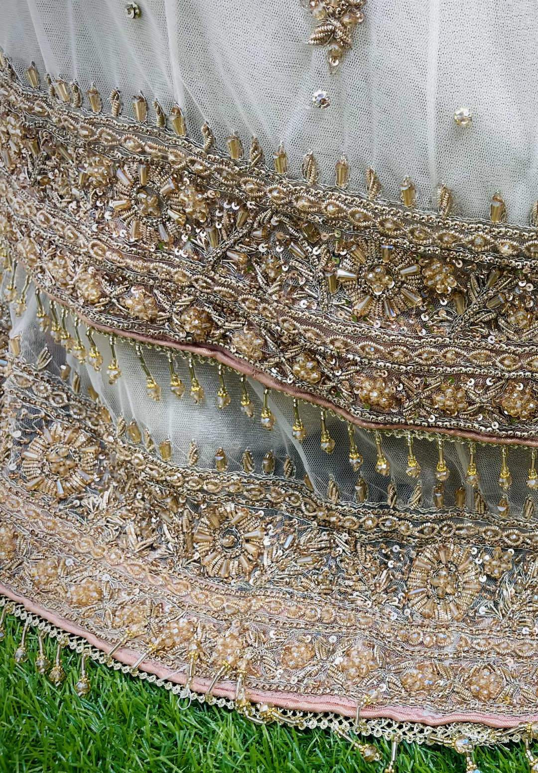 Amna Collection RM051 – Net Bridal Walima with Crystal & Raisham Work