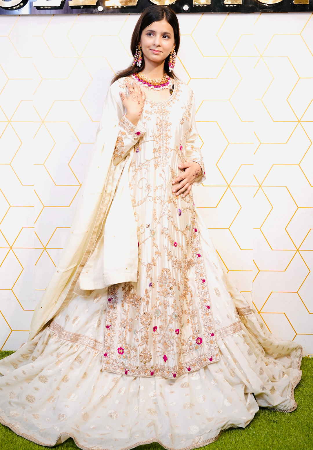 Amna Collection MoR004 – Silk Bridal Formal with Pure Silk Dupatta & Crystal Work