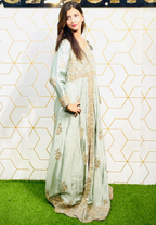 Amna Collection Re0041 – Silk & Organza Bridal Formal with Crystal & Raisham Work