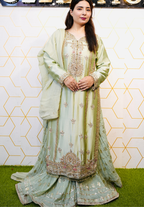 Amna Collection Er010 – Embroidered Bridal Formal with Crystal & Kora Dab Work