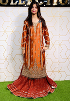 Amna Collection We021 – Sheesha Silk Bridal Formal with Crystal & Raisham Work