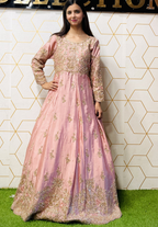 Amna Collection KK068 – Silk Bridal Walima with Crystal & Raisham Work