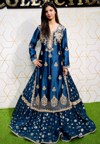 Amna Collection Le011 – Sheesha Silk Bridal Formal with Crystal & Raisham Work