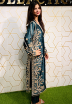 Amna Collection Ze006 – Sheesha Silk Bridal Formal with Crystal & Raisham Work