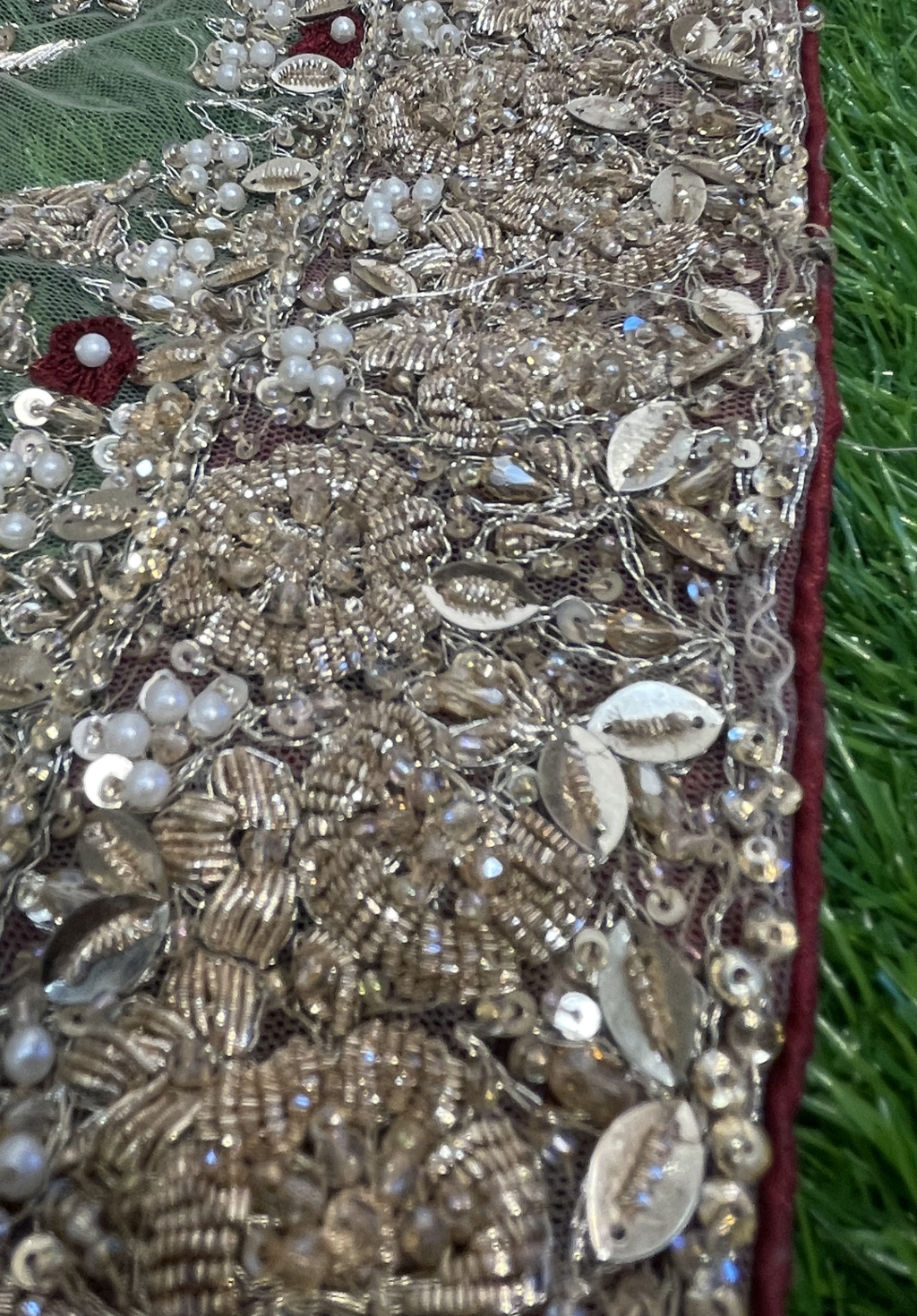 Amna Collection KK059 – Net Bridal Walima Formal with Crystal & Raisham Work