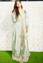 Amna Collection Re0041 – Silk & Organza Bridal Formal with Crystal & Raisham Work