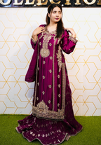 Amna Collection Er010 – Embroidered Bridal Formal with Crystal & Kora Dab Work