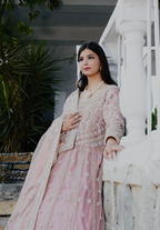 Amna Collection OP061 – Silk Bridal Walima with Crystal & Raisham Work