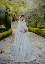 Amna Collection BN060 – Silk Bridal Walima with Crystal & Raisham Work