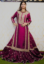 Amna Collection Se001 – Sheesha Silk Bridal Formal with Crystal & Raisham Work