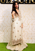 Amna Collection Le011 – Sheesha Silk Bridal Formal with Crystal & Raisham Work