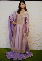 Amna Collection Ab001 – Embroidered Party Wear Formal with Crystal & Raisham Work