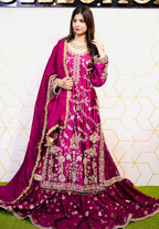 Amna Collection MoR004 – Silk Bridal Formal with Pure Silk Dupatta & Crystal Work