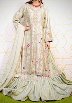 Amna Collection MoR004 – Silk Bridal Formal with Pure Silk Dupatta & Crystal Work