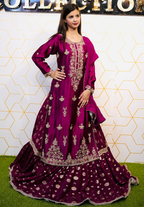 Amna Collection DR010 – Silk Bridal Formal with Pure Silk Dupatta & Crystal Work