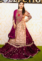 Amna Collection DA007 – Embroidered Bridal Formal with Crystal & Kora Dab Work