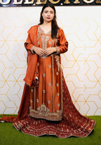 Amna Collection AF008 – Embroidered Bridal Formal with Crystal & Kora Dab Work