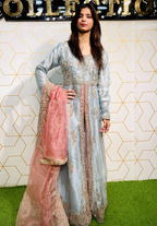 Amna Collection Re0041 – Silk & Organza Bridal Formal with Crystal & Raisham Work