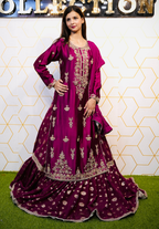 Amna Collection DR010 – Silk Bridal Formal with Pure Silk Dupatta & Crystal Work
