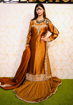 Amna Collection Mn002 – Sheesha Silk Bridal Formal with Crystal & Raisham Work