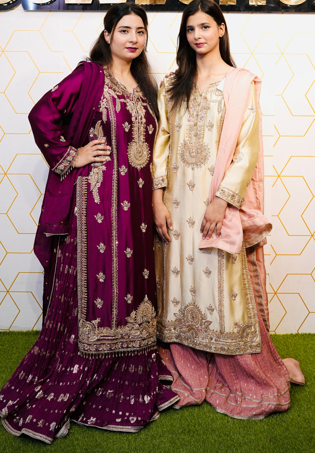 Amna Collection Er010 – Embroidered Bridal Formal with Crystal & Kora Dab Work
